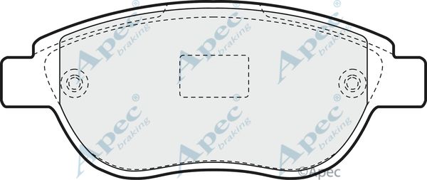 APEC BRAKING stabdžių trinkelių rinkinys, diskinis stabdys PAD1194